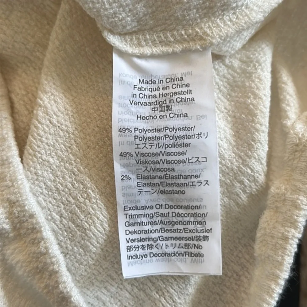 Madewell texture & thread puff sleeve faux wrap top CREAM size XS
